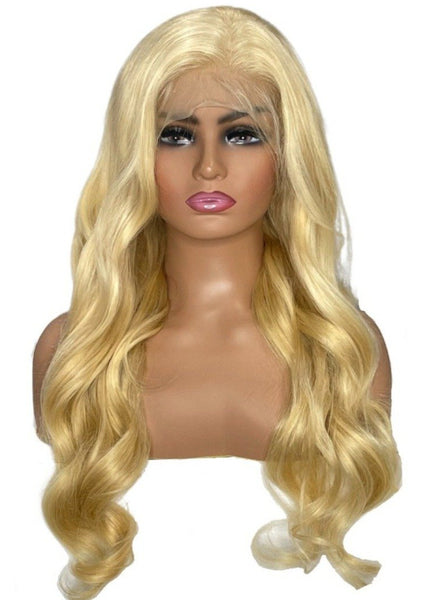 22-30" Blonde Straight  Wigs  <BR> 350% Density